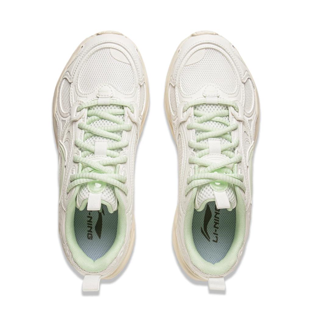 Li Ning Meteor 2K Классические модные универсальные ретро удобные нескользящие износостойкие дышащие низкие папины туфли женские кроссовки Cloud-White AGCV114-1