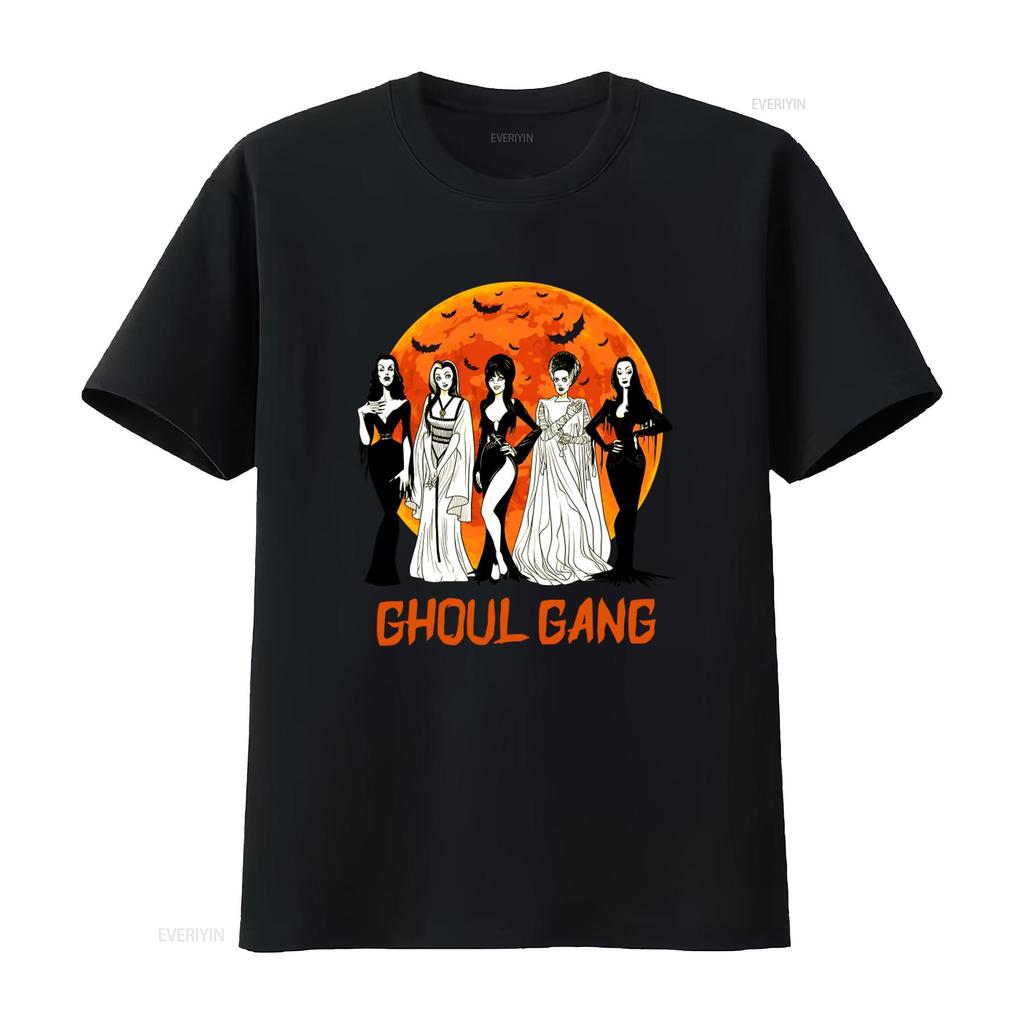 Motherhood Ghoul Gang Halloween Vintage T Shirt Morticia Adams Lily Munster Bride Of Frankenstein Retro Horror Design vintage