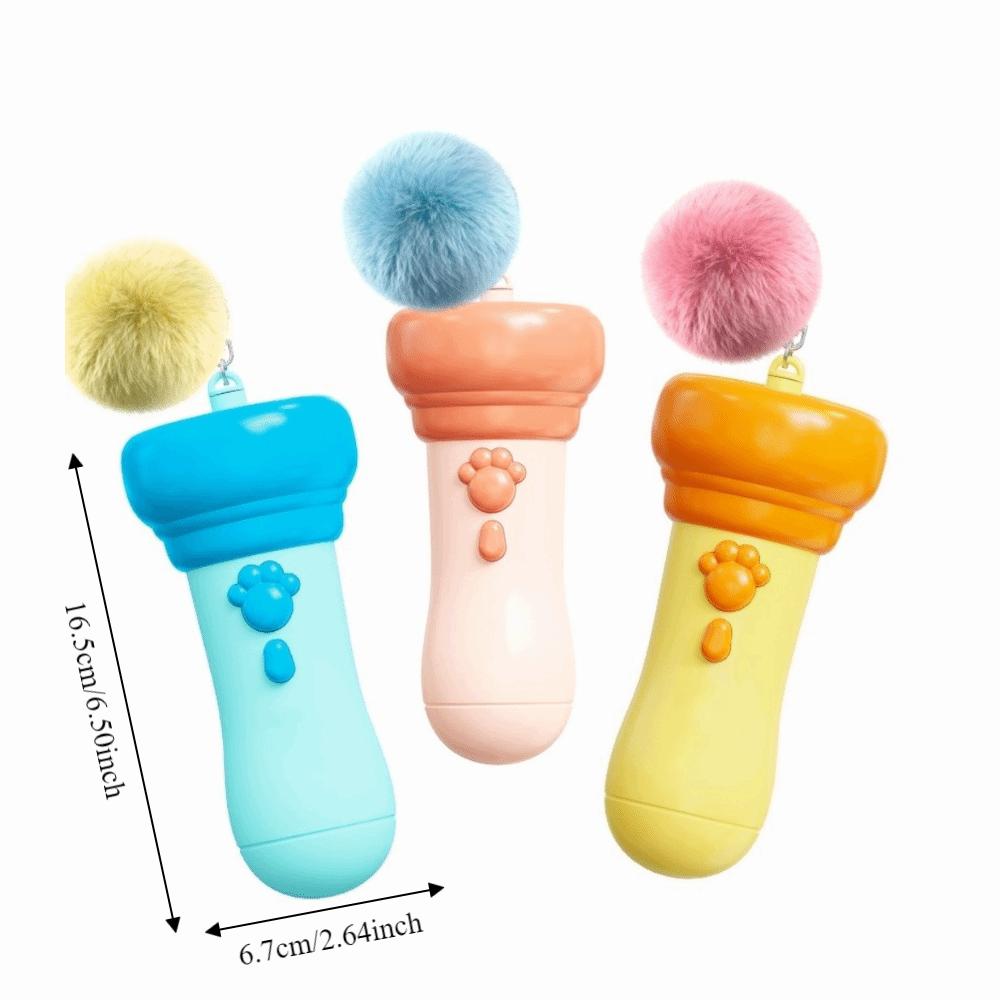 Flashlight Shape Cat Teaser Wand Retractable Rope Electric Cat Teaser Cat Catching Device Exercise
