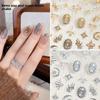 Bronzing Stars Moon Totem Nail Stickers Gold Silver Nail Decoation Decals DIY Nail Supplies