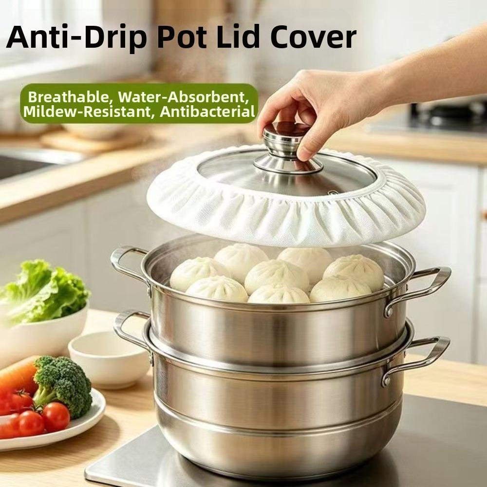 Condensation Control Steamer Lid Sleeve Absorbent Material Round Lid Protector Kitchen Use