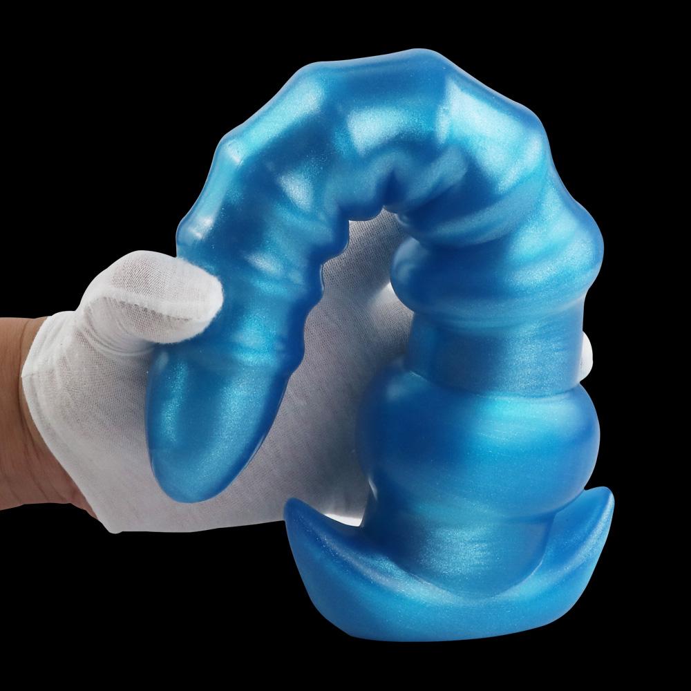 Anal plug dildo blue diamond thread wearable anal dilator male and female G-spot stimulation masturbator role-playing SM Sex toy