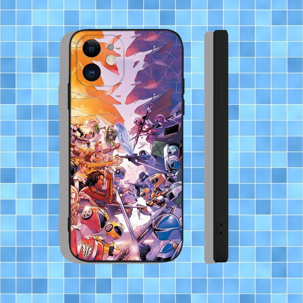 P-PowerS Cool R-Ranger Phone Case For iPhone 17,16,15,14,13,12,11,Pro,Max,Plus,Air,X,XS,XR,SE,8,7,Mini,Soft Black Case