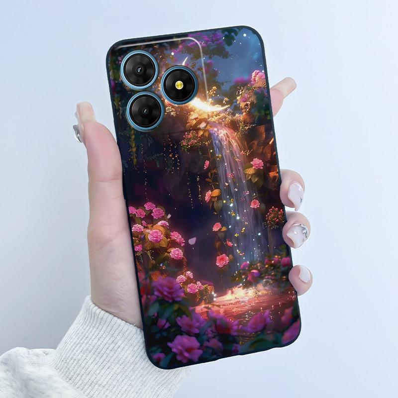 Для Oscal Flat 2 2C Чехол Милый Кролик с Сердечками Черный Мягкий Силиконовый Защитный Задний Чехол Для Чехлов Телефонов Blackview Oscal Flat 2 2C