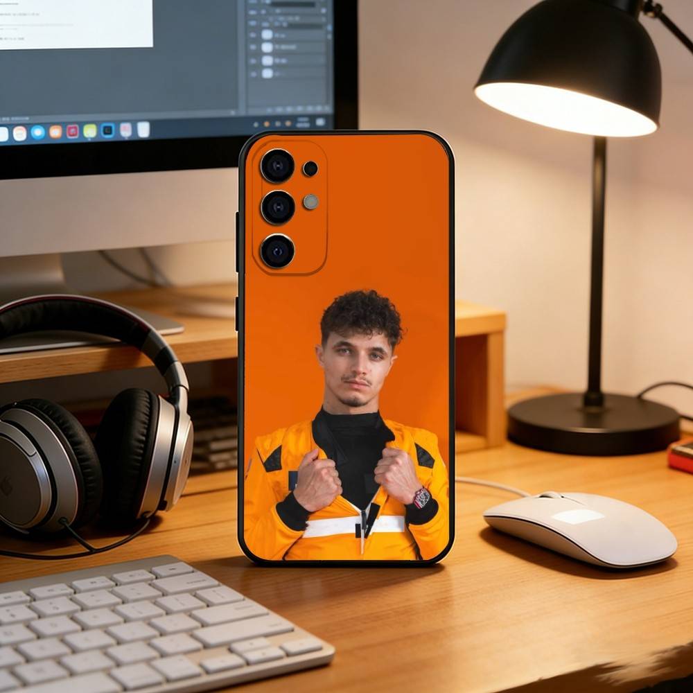 Чехол для телефона L-Lando Norris для Samsung S25, S24, S21, S22, S23, S30, Ultra, S20, Plus, Fe, Lite, Note, 10, Черный чехол