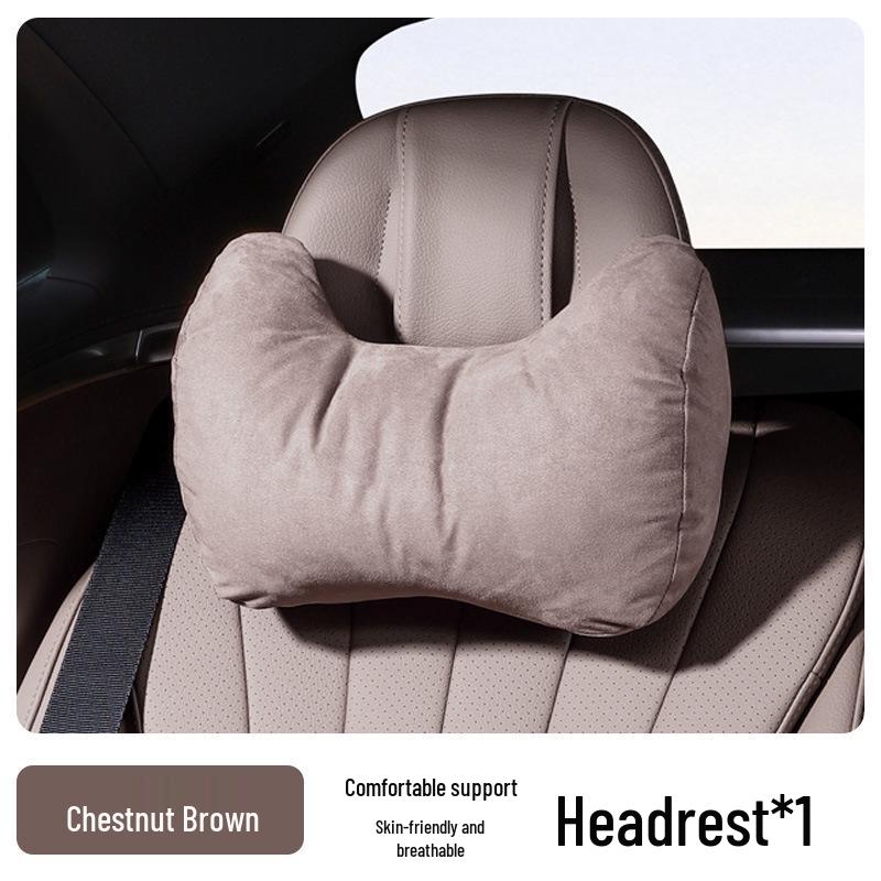 Maybach Mercedes Neck Protection Suede Pillow - High-end Car Seat Headrest