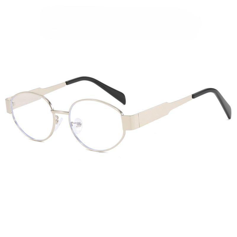 Vintage Metal Oval Sunglasses for Women AC Lens Retro Oval Frame UV400 Protection Fashion Sunglasses with Classic