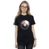 Marvel Womens/Ladies Captain America Shield Shiny Cotton Boyfriend T-Shirt