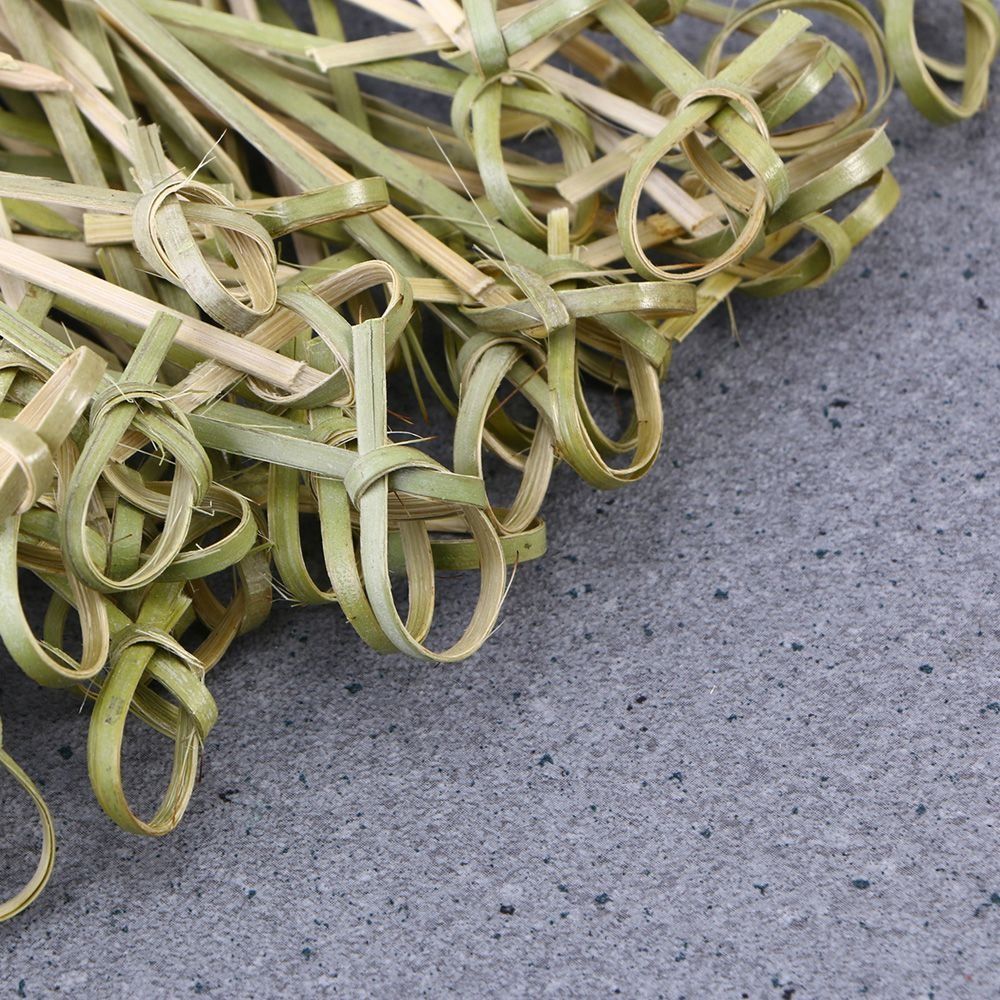 100 шт. Барный инструмент, коктейльные палочки, одноразовые вилки для фруктов, бытовые бамбуковые шпажки с узелками