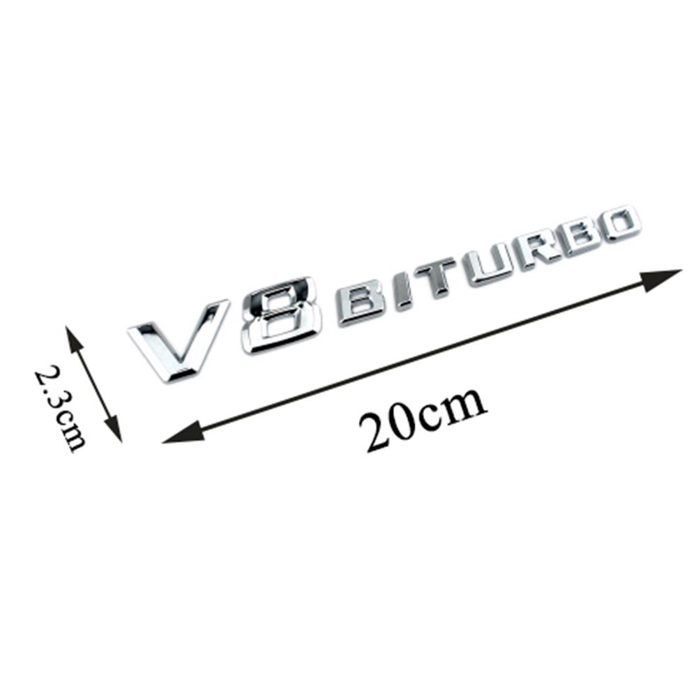 Car Auto Emblem Vehicle Logo V 8 biturbo Elblem Badge Fit for Mercedes ForBenz Car Body Sticker SC0