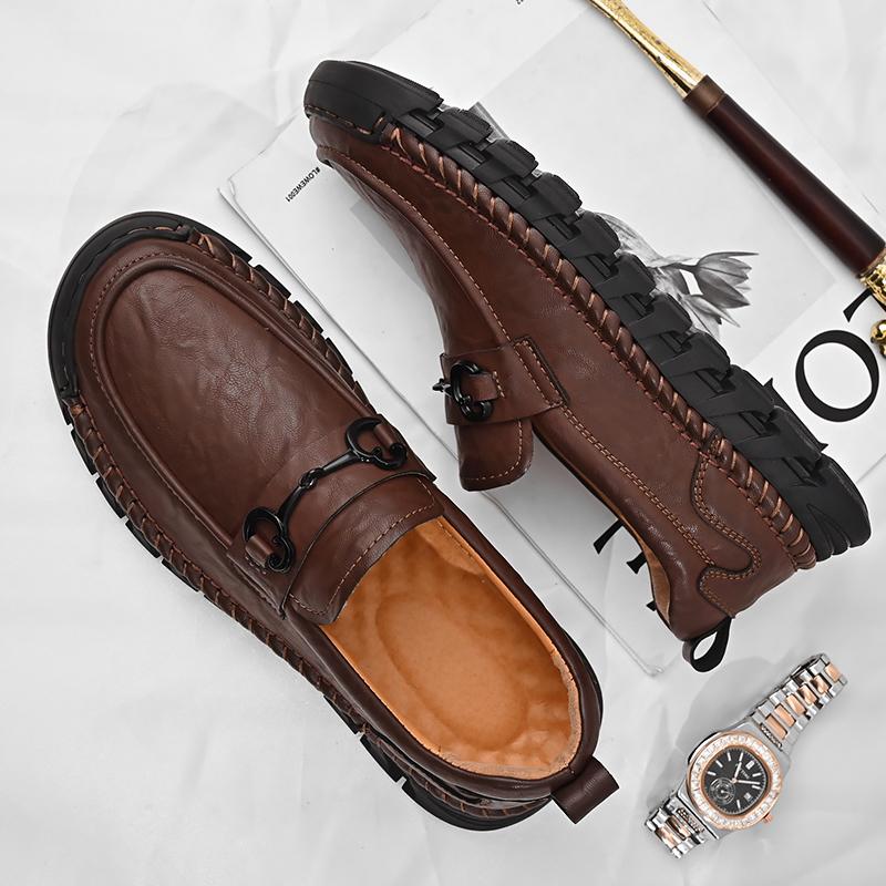 Модные кожаные мокасины ручной работы, мужские повседневные кроссовки, обувь для вождения, кожаные мужские туфли, горячая распродажа, мокасины, инструментальная обувь