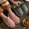 Winter Unisex Concise Solid Color Flat Plush Slippers Non-slip Warm Fluffy Mule Slides For Women Men Home Casual Shoes