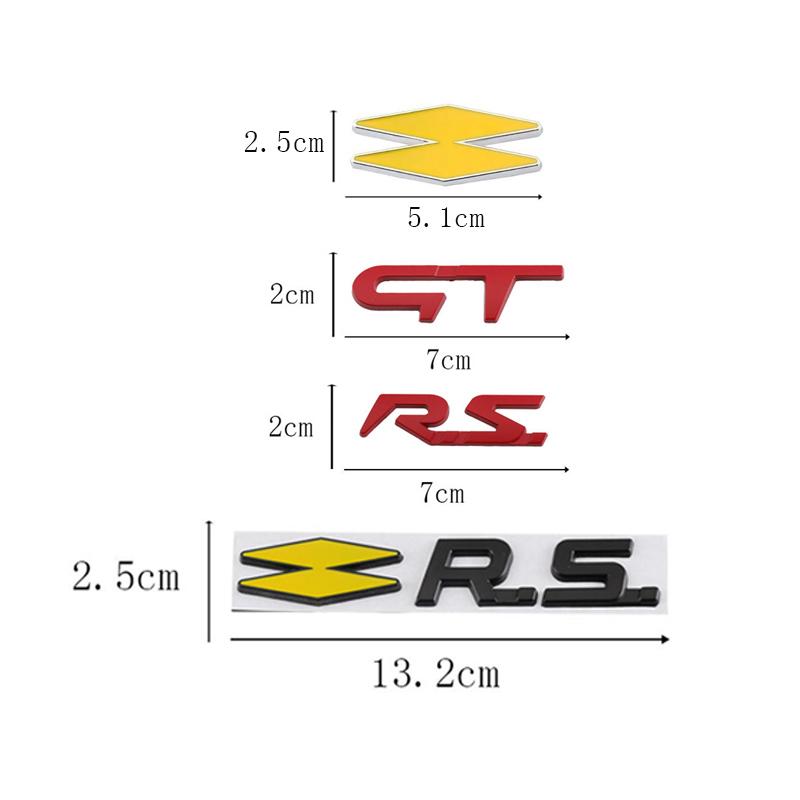 3D Металлические Наклейки Логотип Значок Эмблема GT RS Line Для Renault Logan Clio Megane 2 3 4 Kangoo Koleos Captur Twingo Duster