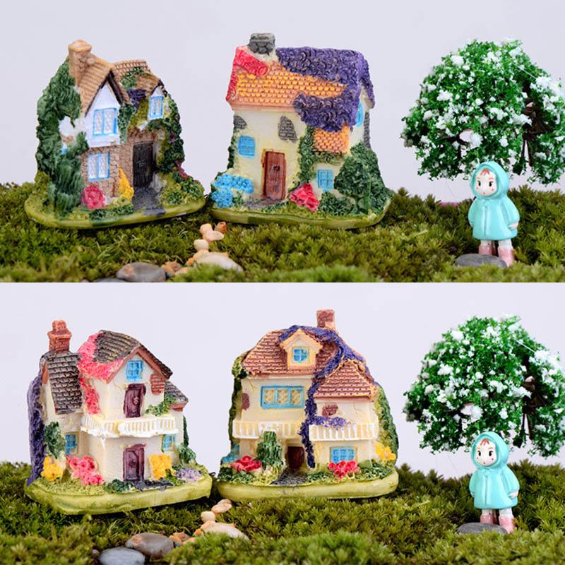 Ivy Villa House Miniature Fairy Garden Home Houses Decoration Mini Craft Micro Landscaping Decor DIY Accessories
