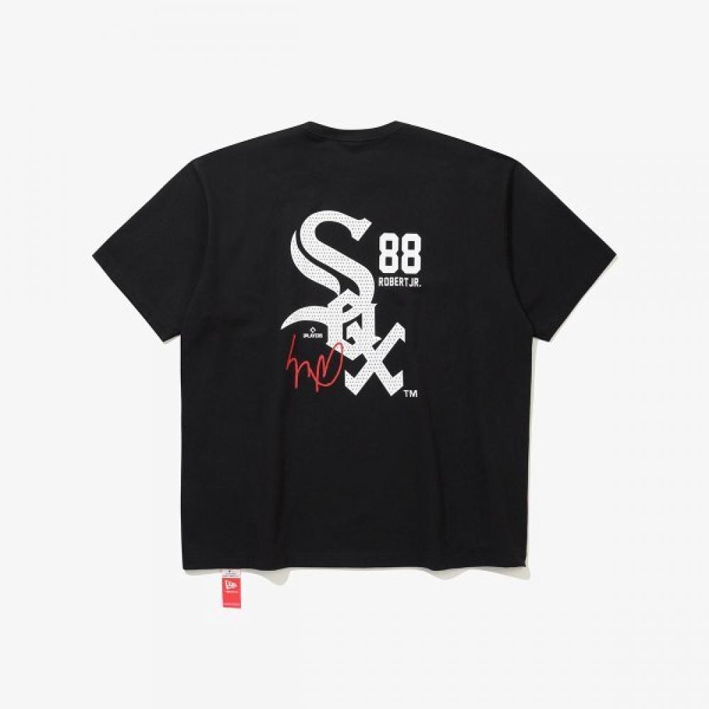New Era Чикаго Уайт Сокс Игрок Подпись Футболка Черный 15147527