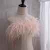3 Layers Of Color Encryption Bold Ostrich Feather Strip Catwalk Latin Dance Dress Fashion Diy Handmade Clothing Accessories