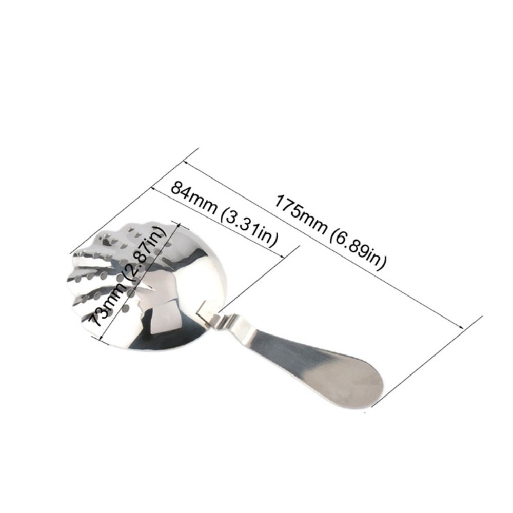 Stainless Steel Shell Shaped Bartender Julep Bar Strainer Percolator Cocktail Tool Ice Cube Filter
