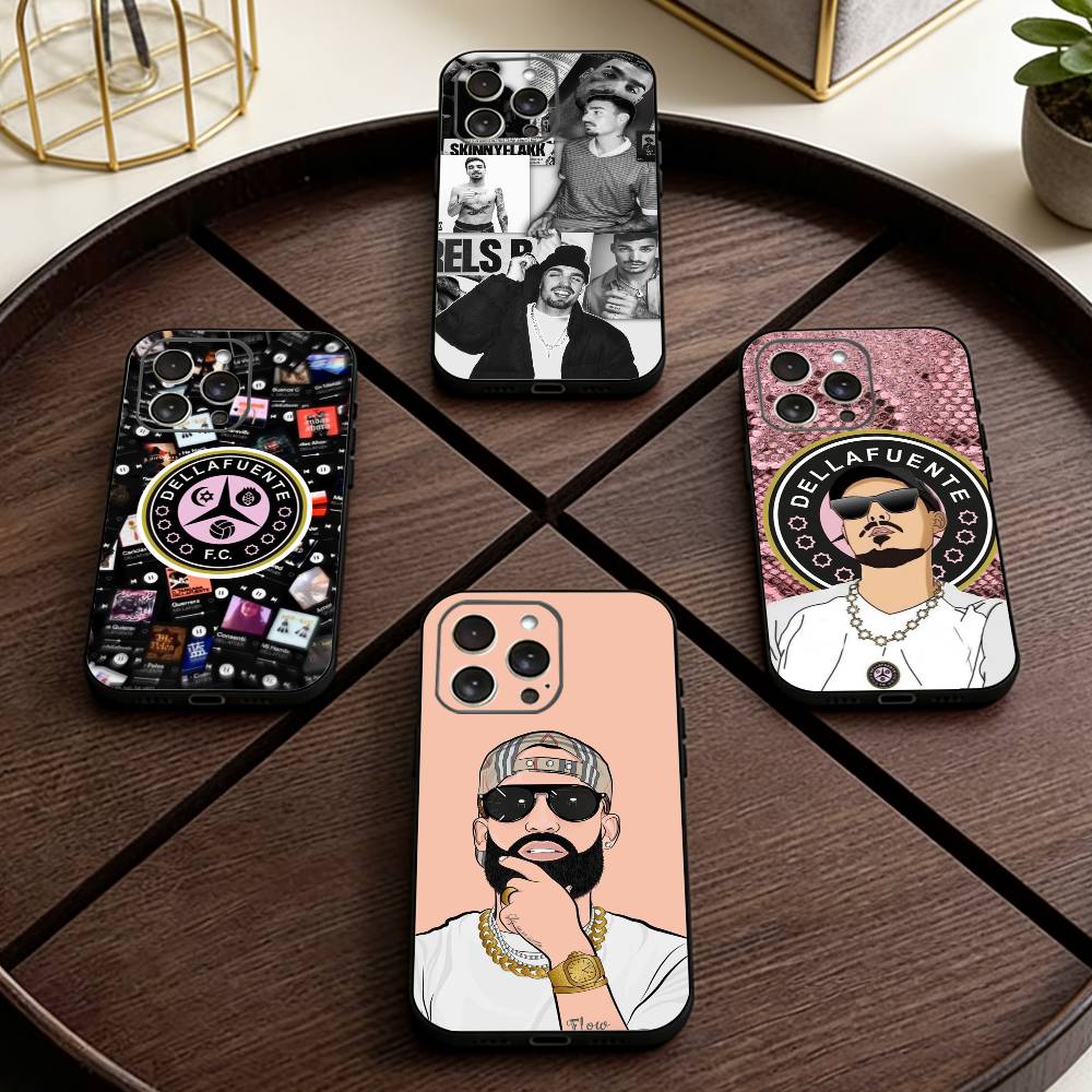 D-Dellafuente-FC Phone Case For iPhone 17,16,15,14,13,12,11 Plus,Pro Max,XS,Soft Silicone Black Cover