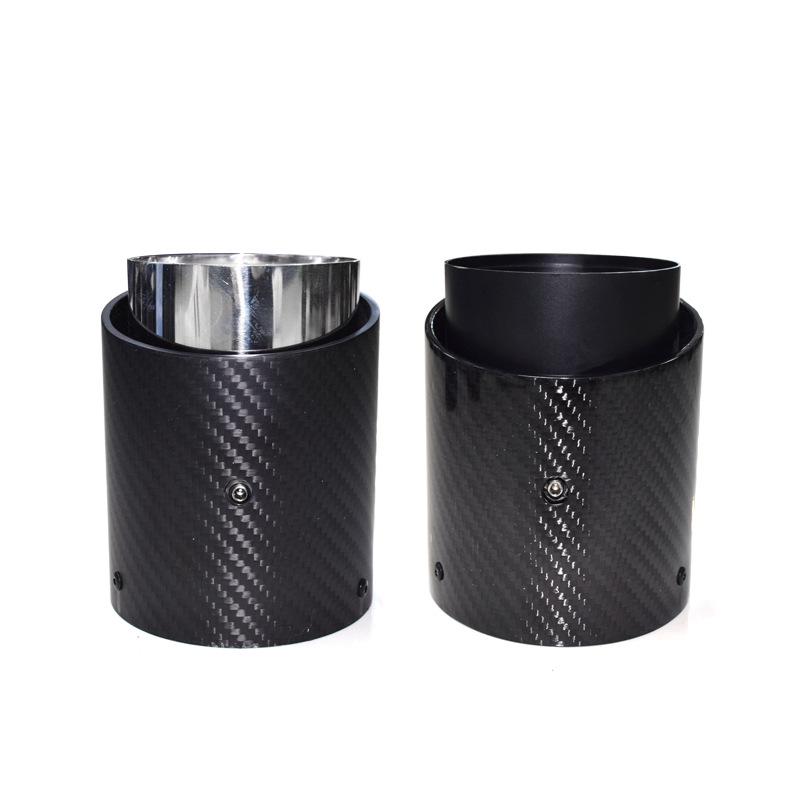 BMW Mini One Cooper JCW Carbon Fiber Exhaust Tailpipe - Black Blue Tip