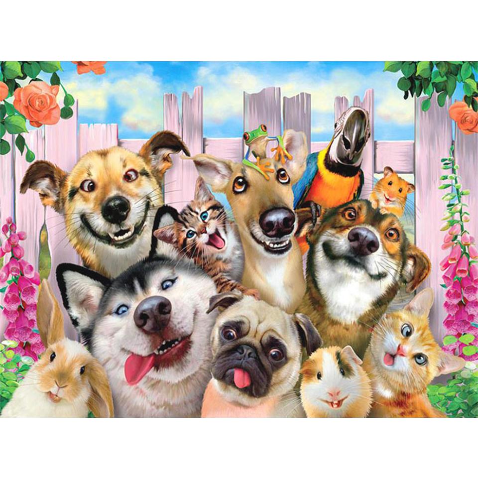 5D DIY алмазная живопись животные горный хрусталь фотографии комплект для вышивки крестом полная алмазная вышивка животных мозаика подарки домашний декор