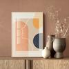 Геометрическая абстрактная линия женский постер Моранди оранжевый красочный холст картина настенная художественная печать картина для украшения гостиной