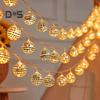LED Disco Ball String Light Christmas Tree Decorations Battery Operated Mirror LED Ball Lights Party Favors for Wedding Holiday Decor