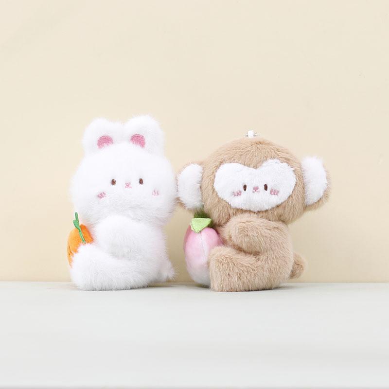 Monkey Plush Toy With Soft Short Fur For Kids Bag Ornament And Gift Keychains