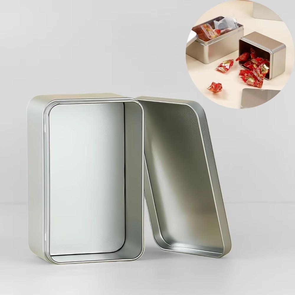 Tinplate Tin Box Solid Color Storage Box New Gift Jar  Candy Storage