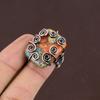 Подарочное кольцо ручной работы из медной проволоки с натуральным драгоценным камнем колючая устрица, размер 6 Y4U08
