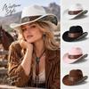 Wide Brim Western Cowboy Hat Turquoise Decor Western Cowgirl Hat  Stage Performance