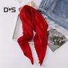 Women Pleated Scarf Solid Color Lightweight Breathable Scarf Soft Comfortable All-Season Shawl Scarf Everyday Wear