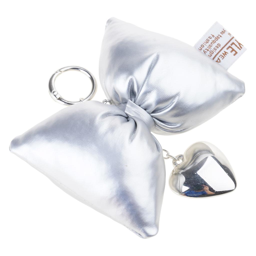 Изысканный брелок в форме сердца, милый кулон для сумки в виде сердца, материал сплав, брелоки с бантиком, идеально подходят для ключей от машины, рюкзака, DIY проектов