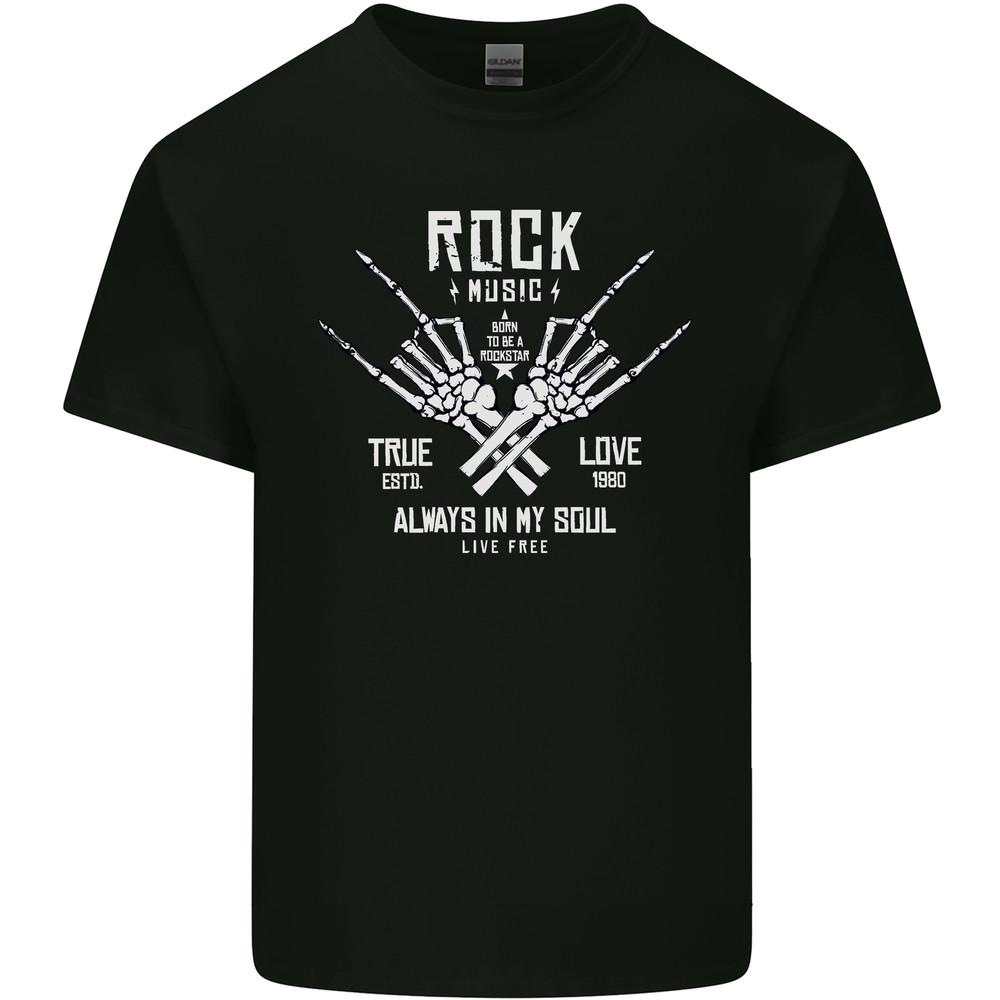 Rock Music Salute Mens Light Cotton T-Shirt Unisex T-Shirt