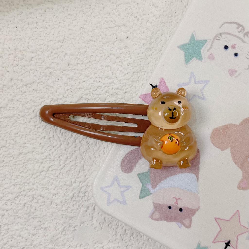 Cute Adorkable Cartoon Hair Clip Lovely Rodents Hair Clip Capybara Hairpins Barrettes Girls HairPins 2000s Trend