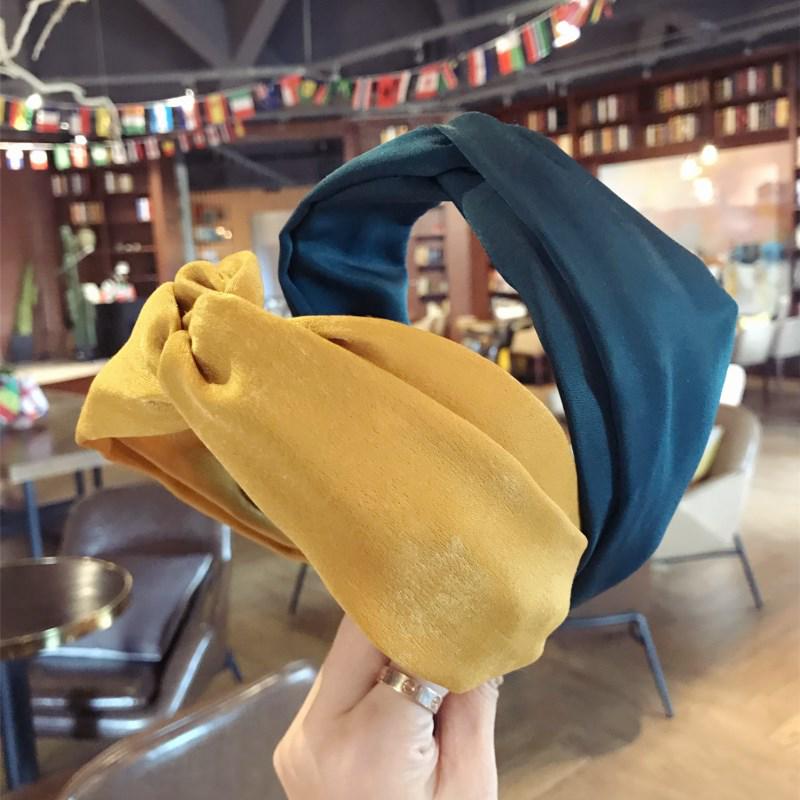 Autumn Winter Wide Korean Style Cross Knot Headband