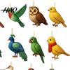 Christmas Party Bird Favors 24 Day Advent Calendar with 2D Flat Acrylic Hanging Pendants, Holiday Gift for Lovers Countdown Calendar, Ornament