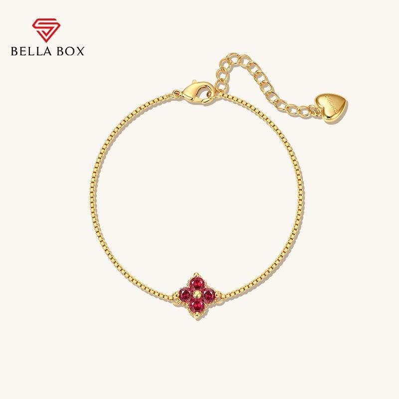 BELLA BOX Xingman Браслет-цепочка с четырехлистным клевером, ожерелье, серьги, женский набор для лучших подруг в стиле Instagram, весенний, на тему природы