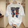 Plus Size Casual American Style Fashion Round Neck Short Sleeve Tee Loose Cotton T Shirt for Men Teddy Bear Pattern Print Casual  Couple Shirt