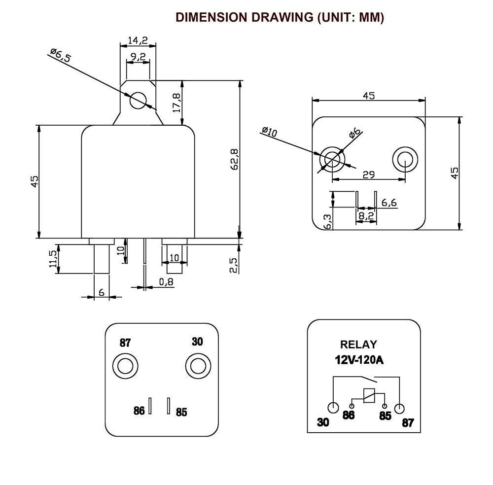 ARCELI Автомобильное реле 12 В 200 А - реле для двигателей тяжелых автомобилей, автомобильных лодок