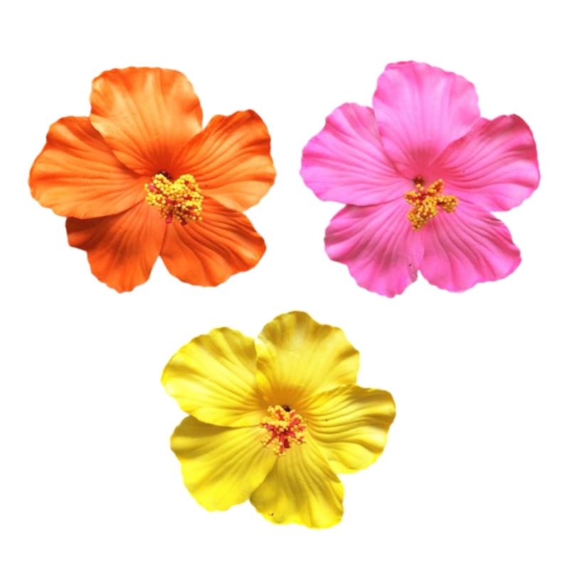 Pack Of 3 Flower Hair Clip For Women Slip Resistant Plumeria Plan Party Wedding Hair Styling