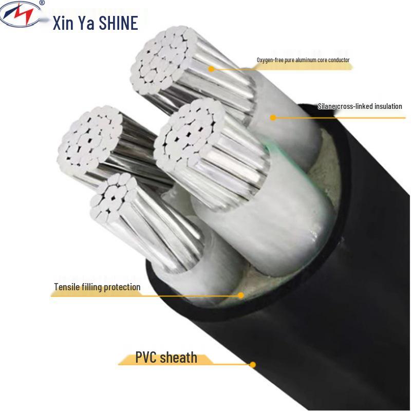 National Standard Aluminum Core YJLV3 Multi-core Power Cable 16-185 Sqmm, 3-Phase, 4-Wire
