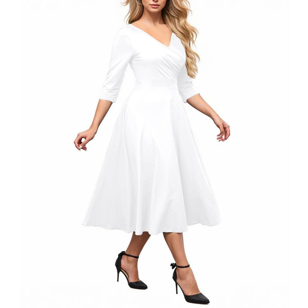 Women's Solid-color Fashionable And Elegant Dress