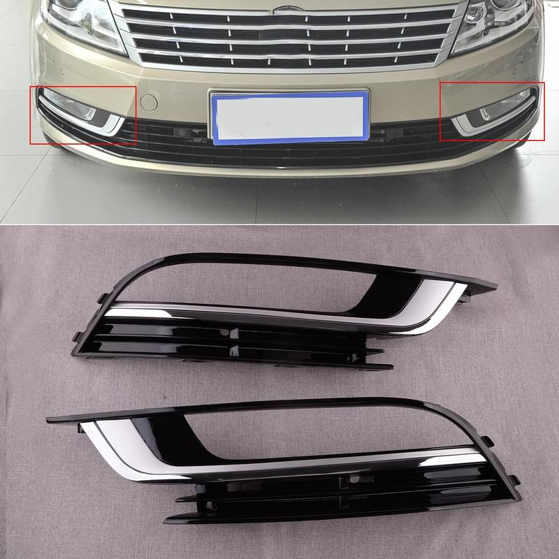 New 1 Pair Car Front Bumper Fog Light Cover Trim Grille Frame 35D853665 35D853666 Fit for VW CC 2013-2017 8854661 8854662