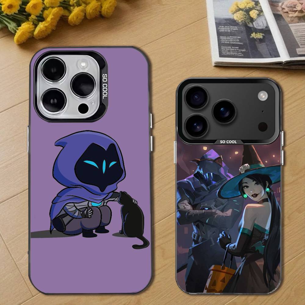 V-Valorant O-Omen Phone Case For iPhone 17,16,15,14,13,12,11,Pro,Max,Plus,E,Air,Mini Black Tpu Cover