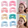 Fashion Dot Printed Plush Bow Headbands Wash Face Soft Hairband Makeup Headwrap Turban Elastic Headband Hair Accessories