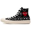 CDG X Chuck Taylor All Star Multi-Heart All Over Print Casual Comfortable High Top Canvas Shoes Unisex Sneakers Black White 168982C