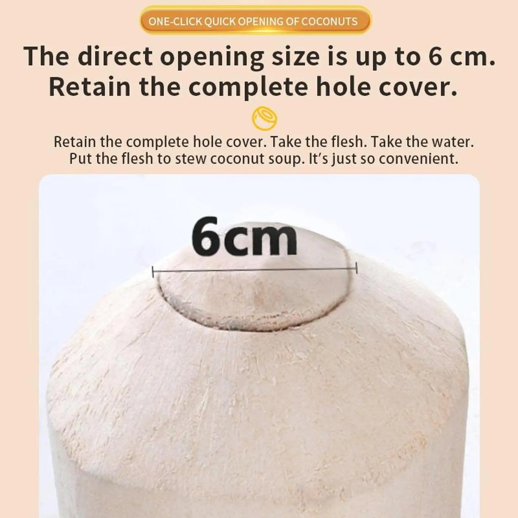 Новый ручной электрический открыватель кокосовой скорлупы, открыватель кокосовой мякоти, инструмент для пробивания твердой скорлупы кокоса, инструмент для открывания крышки, быстрое открывание