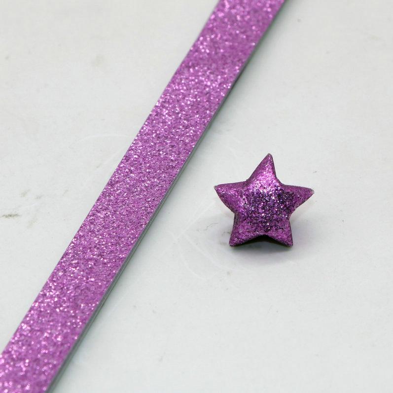 Glitter Origami Wishing Stars: Handmade Five-Pointed Colored Paper for Star Folding with Optional Colors