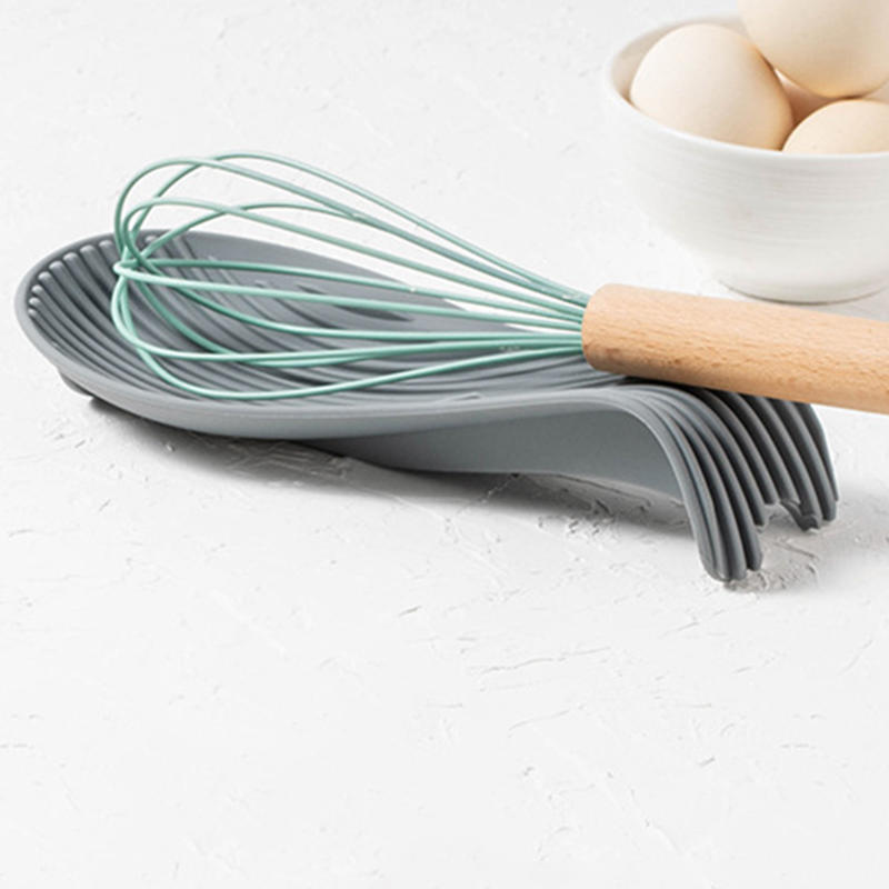 Силиконовый поднос для кухонной утвари, Кухонная лопатка, Суповая ложка, Силиконовая подставка для ложек, Бытовая толстая термоизолированная силиконовая подставка для ложек