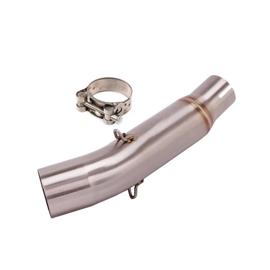 Motorcycle Exhaust Muffler CB250R CBR300 CB300 CB300R CB300F CB 250R 300R 2018-2022 Motorcycle Exhaust Pipe Moto Middle Link Pipe (Silver)